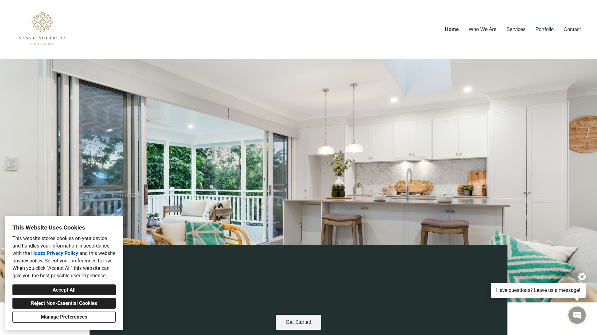 website screenshot of https://sassysouthern-designs.com/