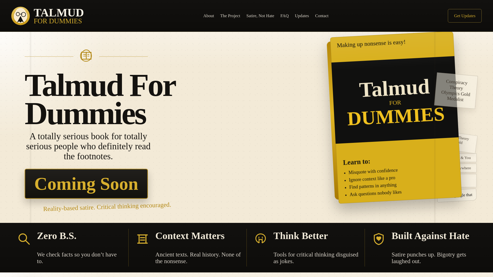 website screenshot of https://talmudfordummies.com/
