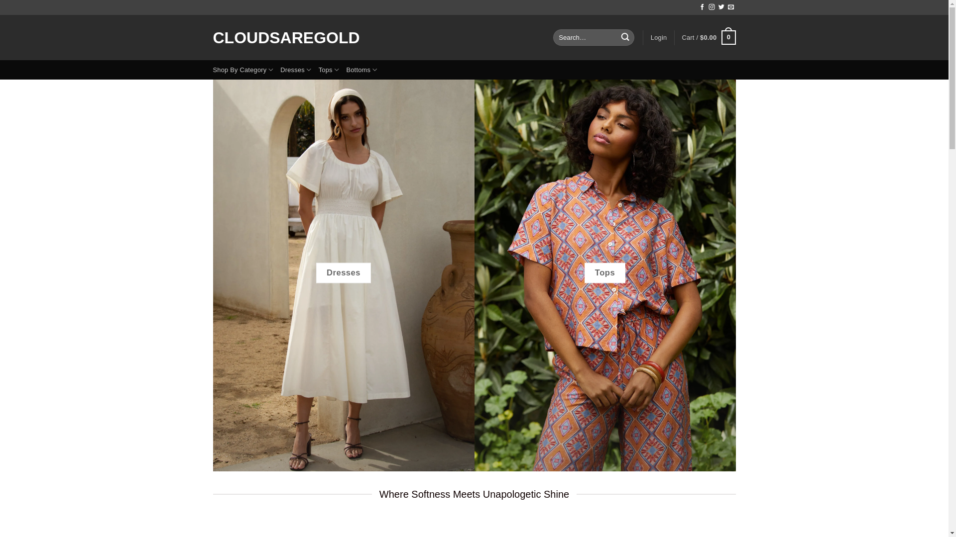 website screenshot of https://cloudsaregold.com/