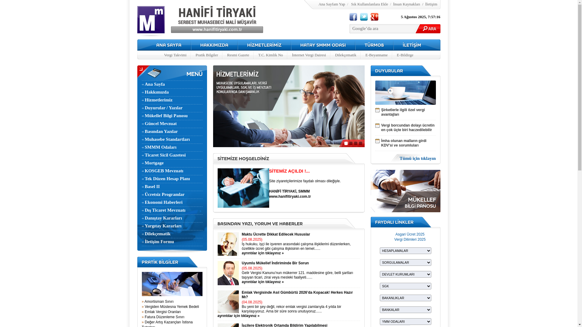 website screenshot of https://hanifitiryaki.com.tr/