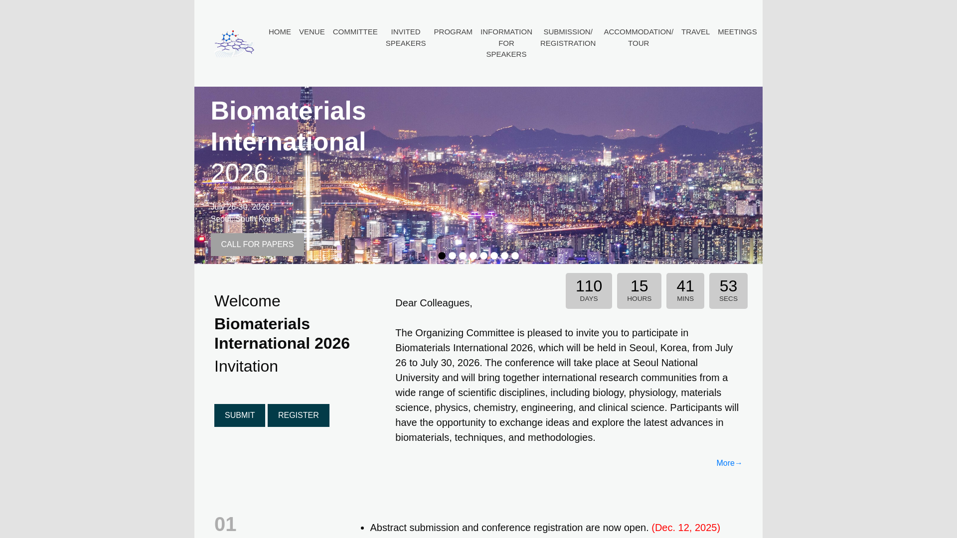 website screenshot of https://biomaterials-int-org.pages.dev/
