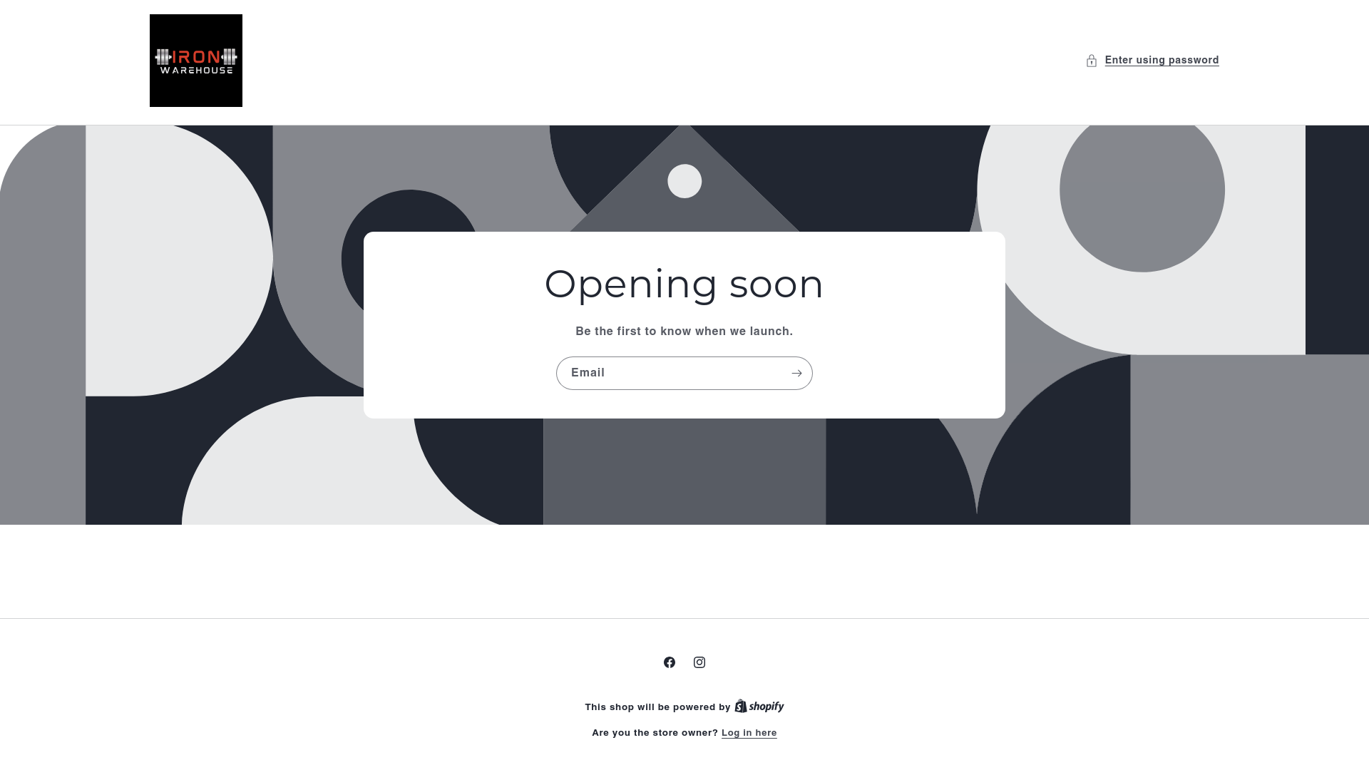 website screenshot of https://ironwarehouse.shop/
