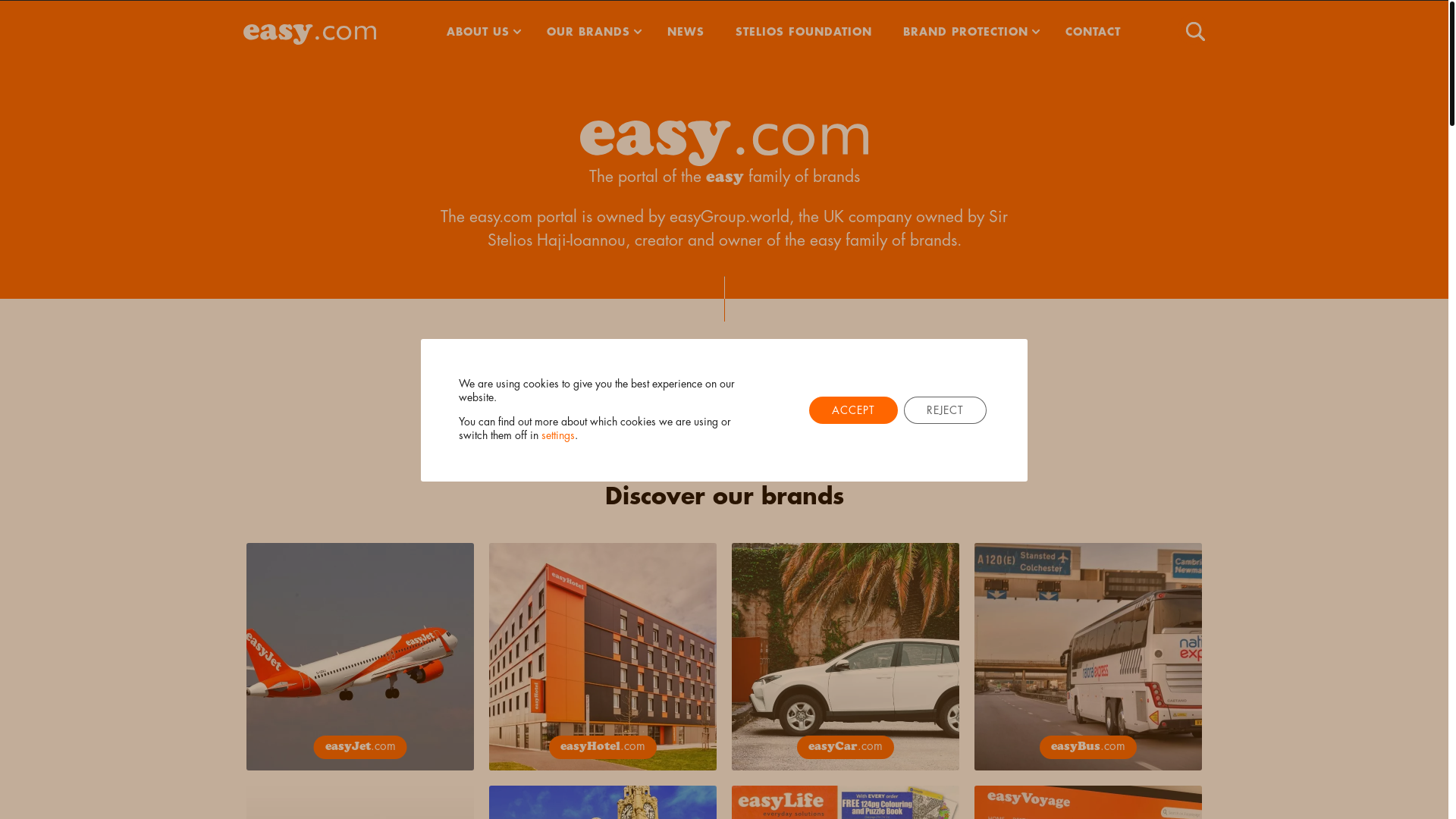 website screenshot of https://easy.com/