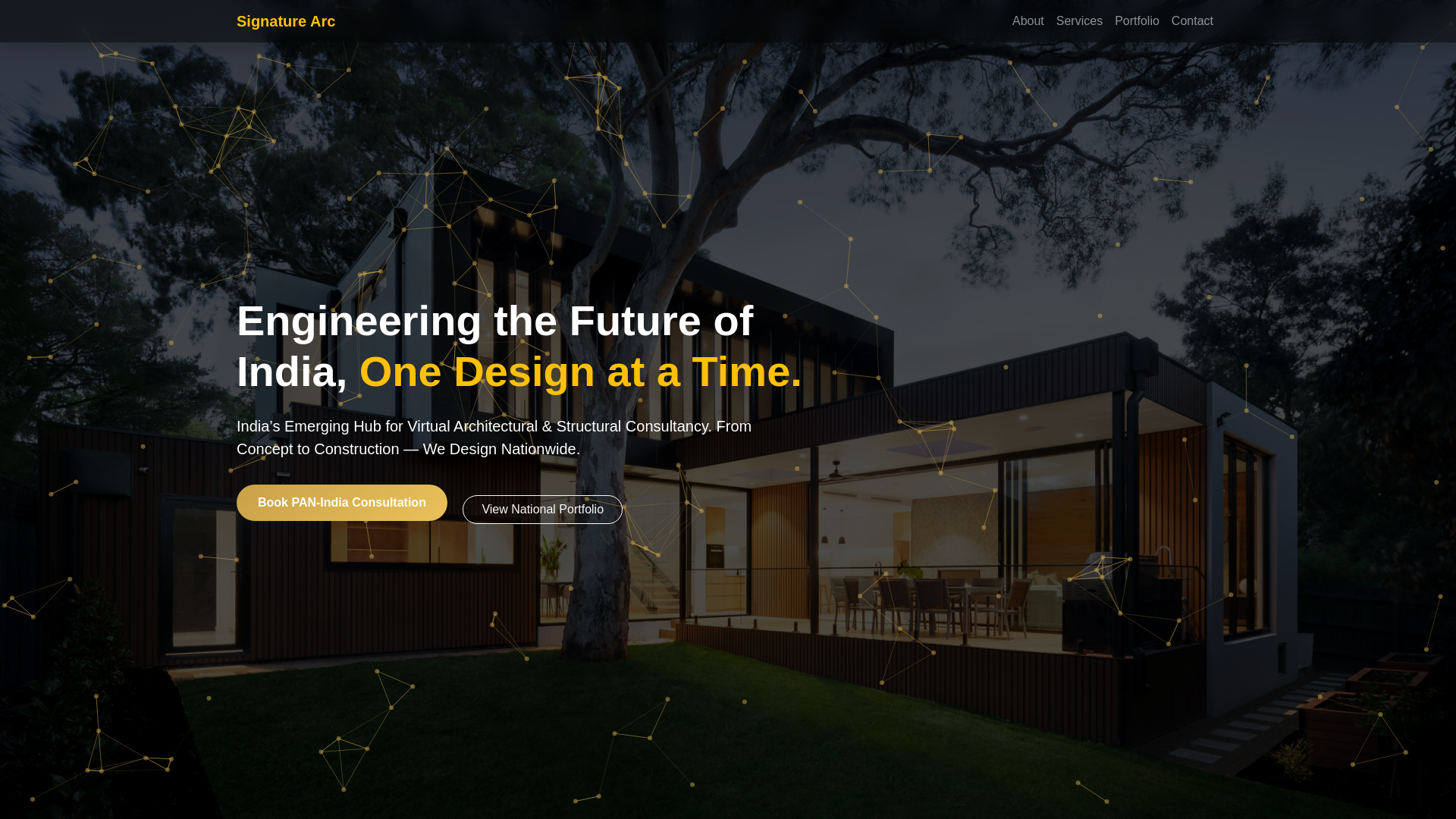 website screenshot of https://signaturearc.com/