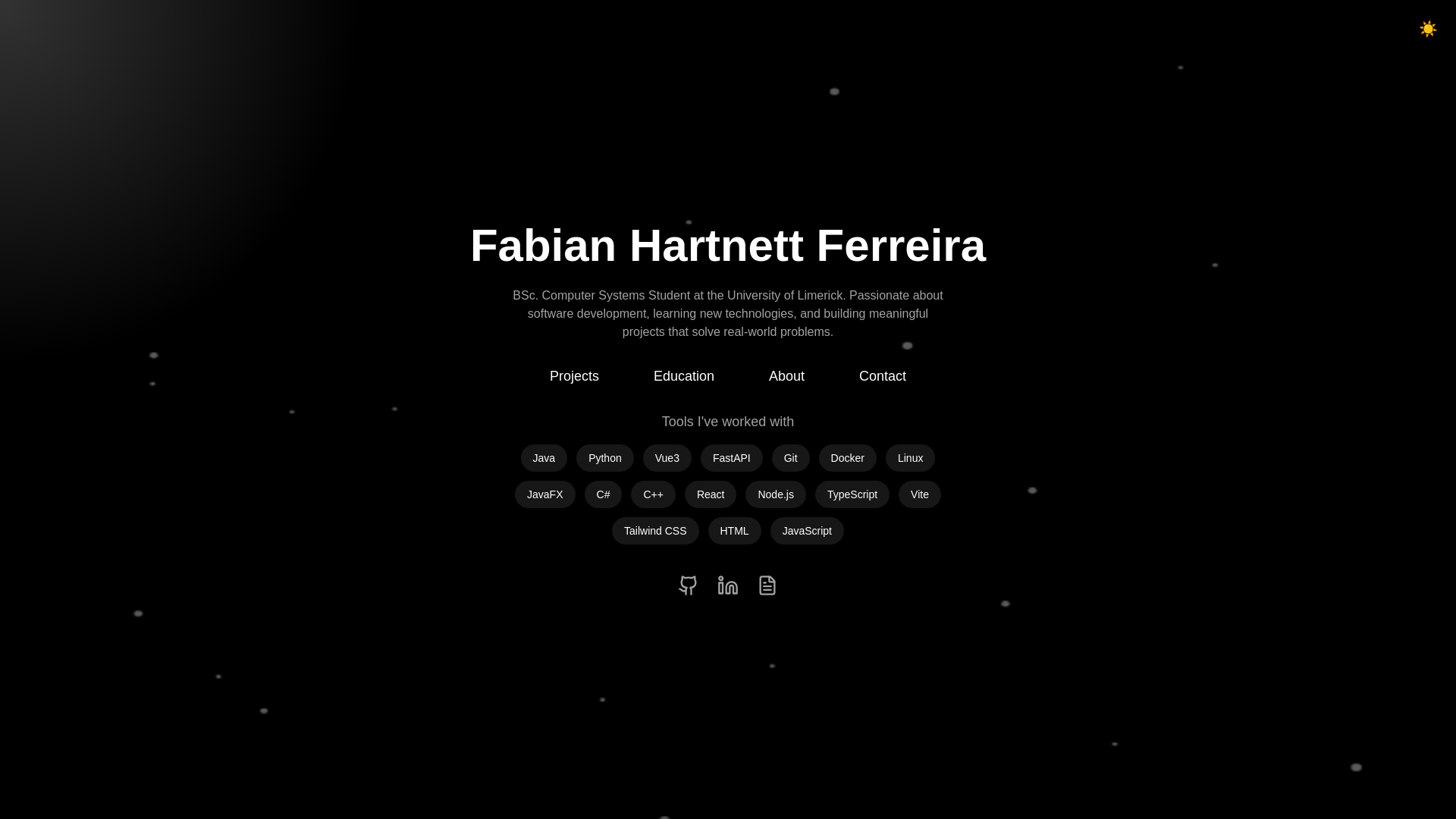 website screenshot of https://fabianhf.dev/