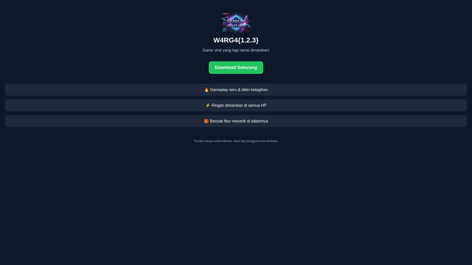website screenshot of https://wargdownload.pages.dev/