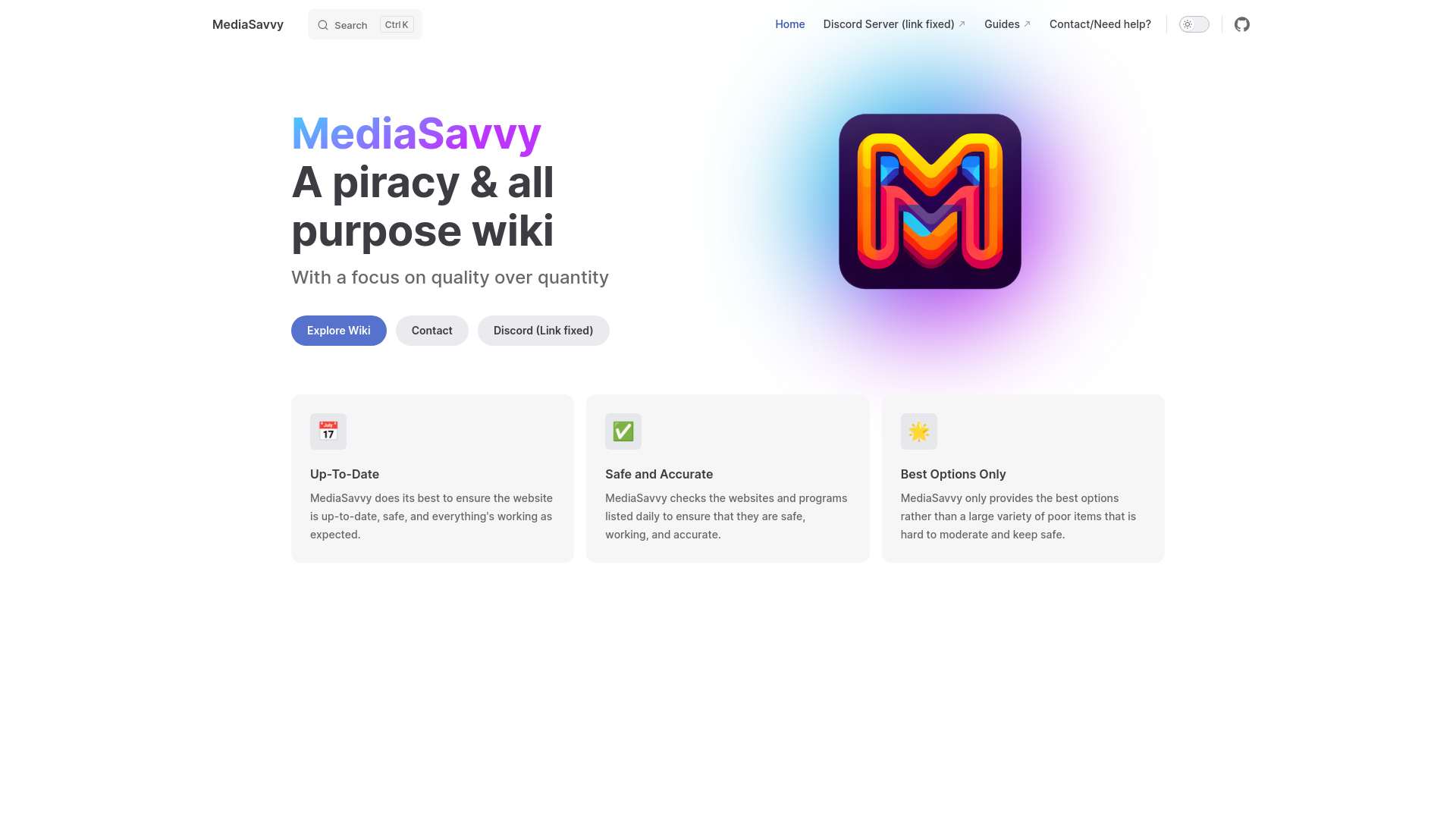website screenshot of https://mediasavvy.pages.dev/