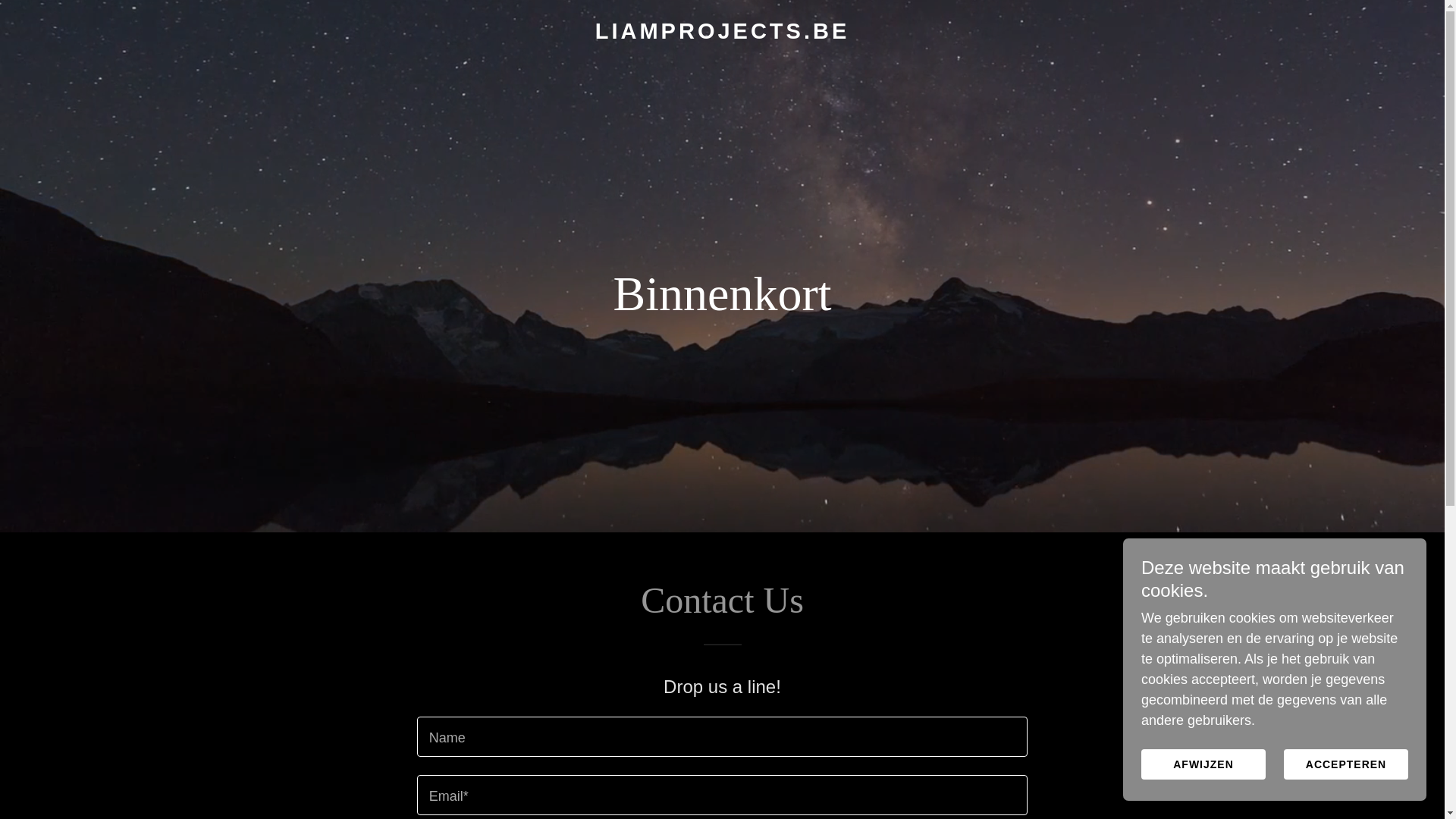 website screenshot of https://liamprojects.be/
