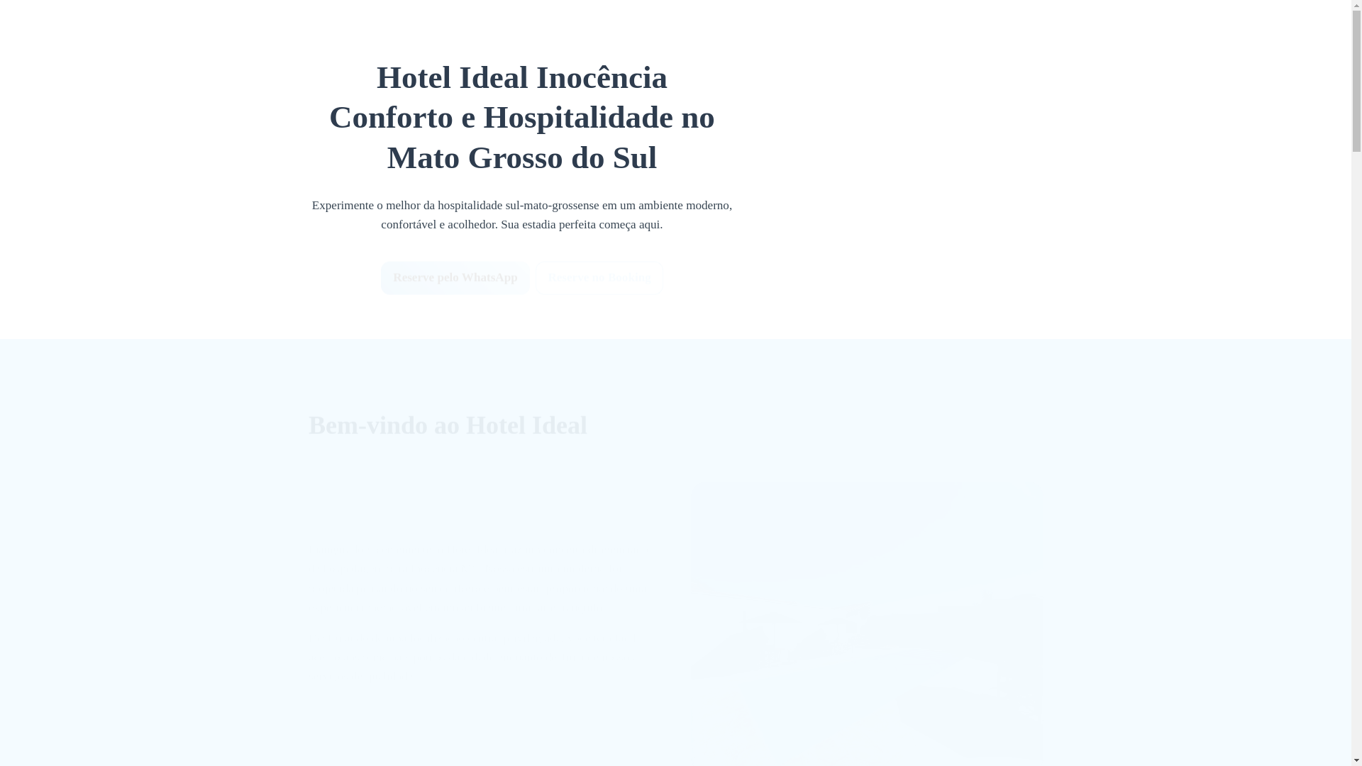 website screenshot of https://hotelidealinocencia.com.br/