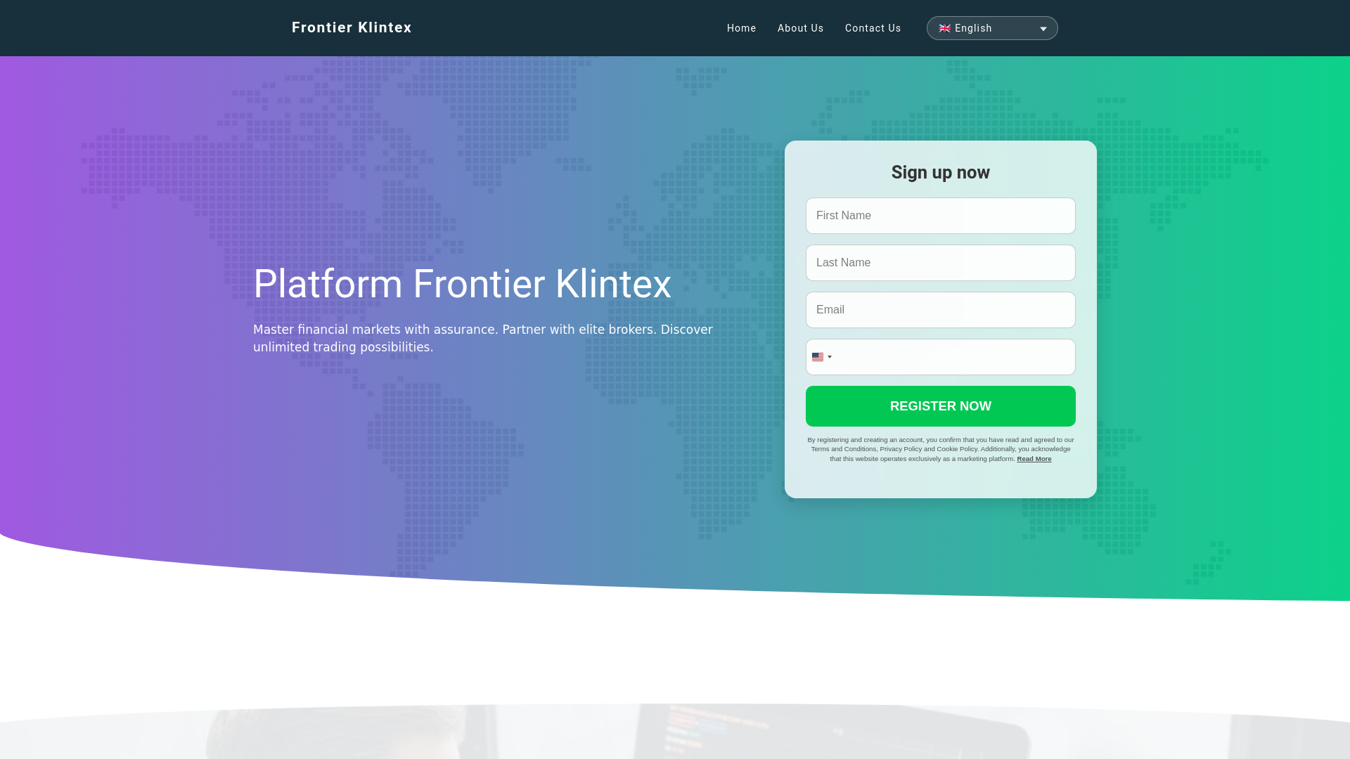 website screenshot of https://frontierklintex.net/
