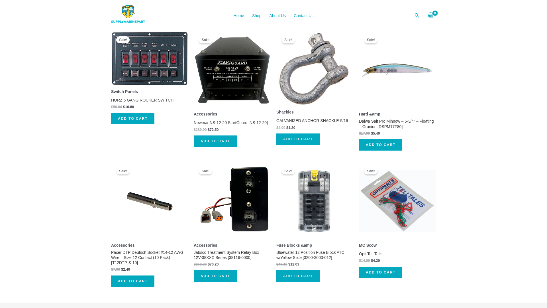 website screenshot of https://supplymarinepart.com/