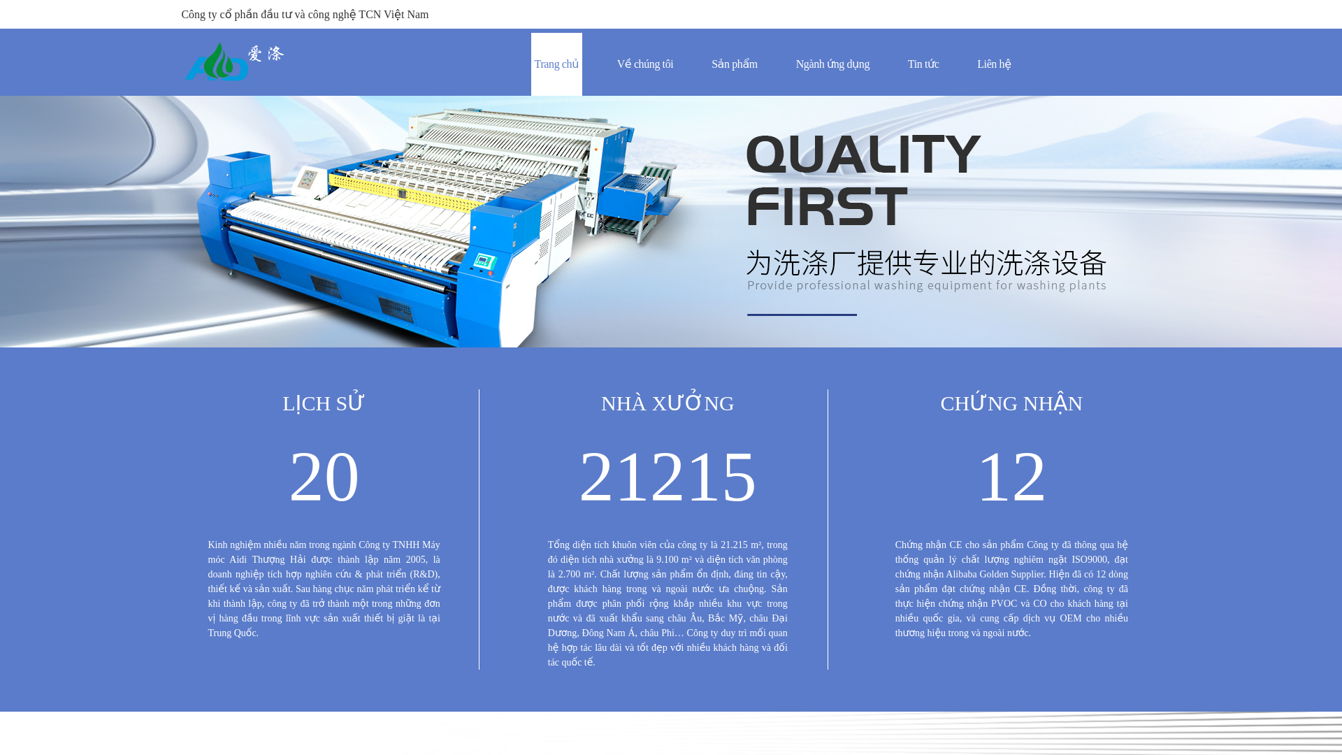 website screenshot of https://aidivietnam.vn