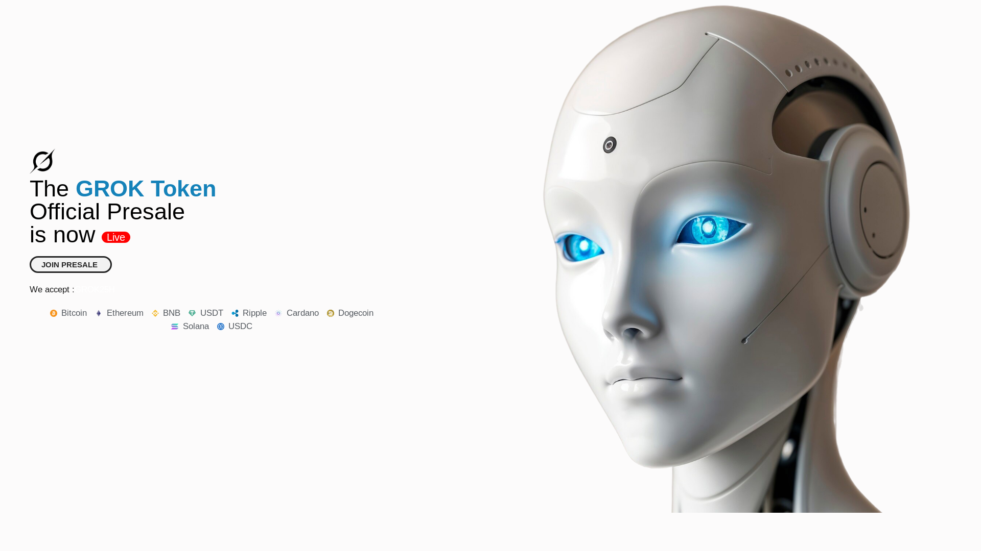 website screenshot of https://grok25h.com/