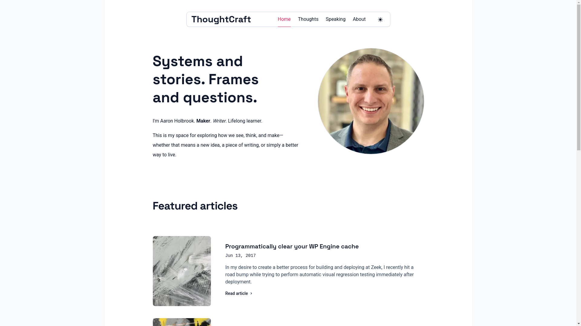 website screenshot of https://aaronjholbrook-com.pages.dev/