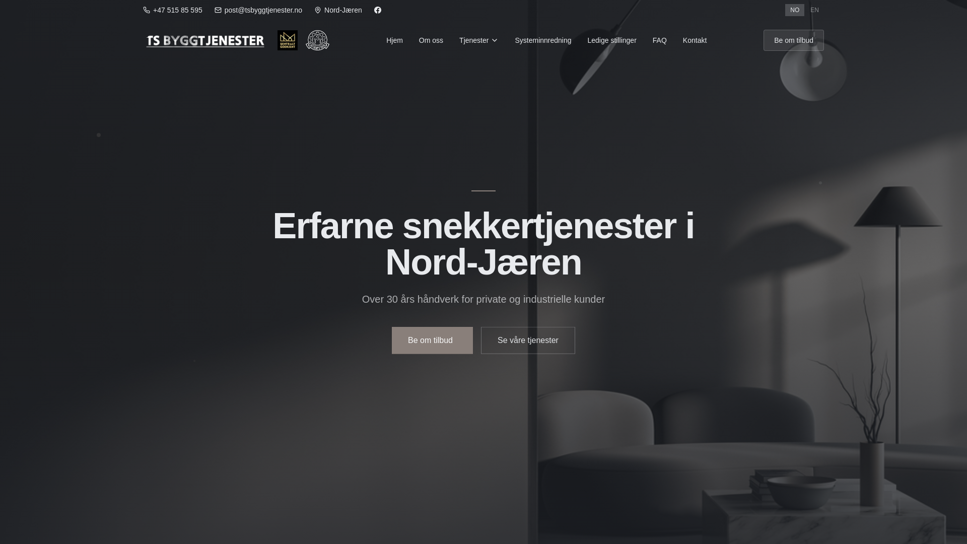 website screenshot of https://thor-steinar-byggtjenester-as.pages.dev/