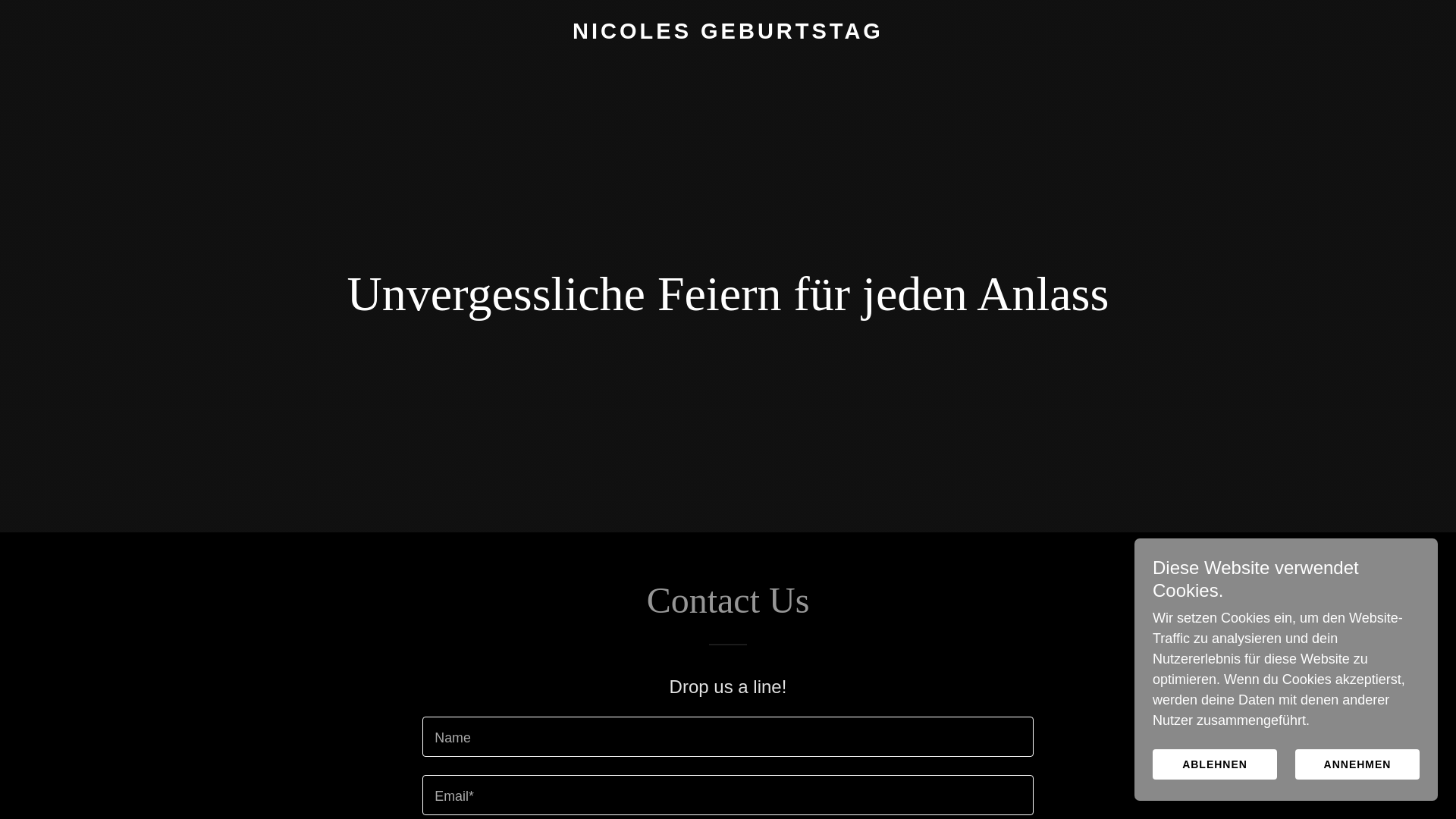 website screenshot of https://nicoles-geburtstag.de