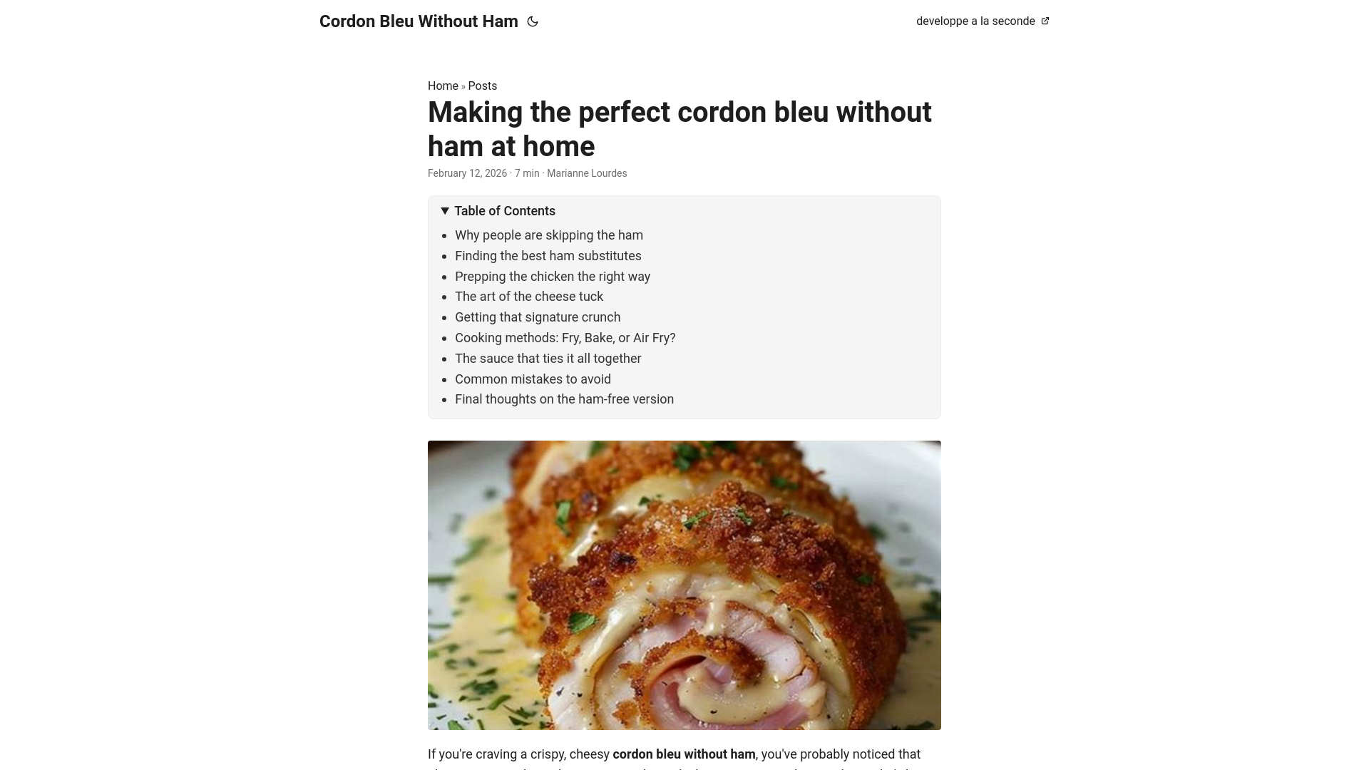 website screenshot of https://cordon-bleu-without-ham.pages.dev/