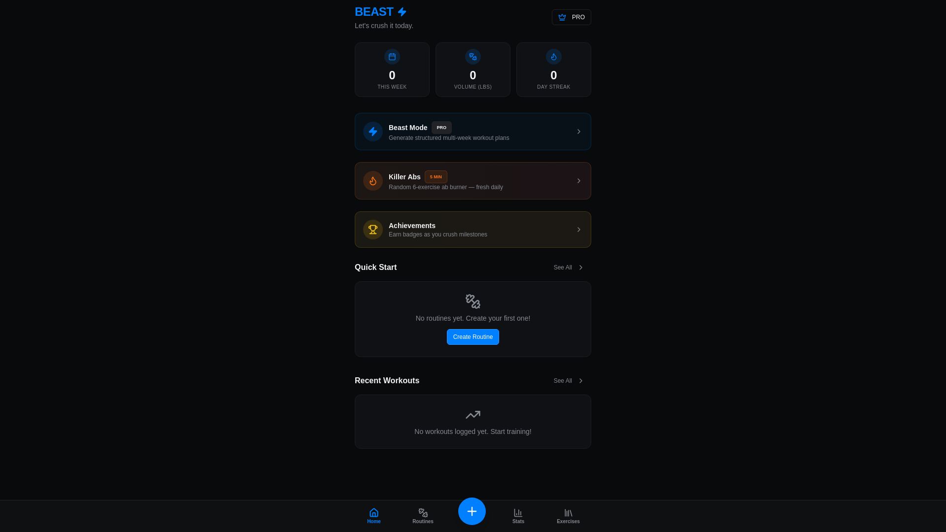 website screenshot of https://beastapp.app/
