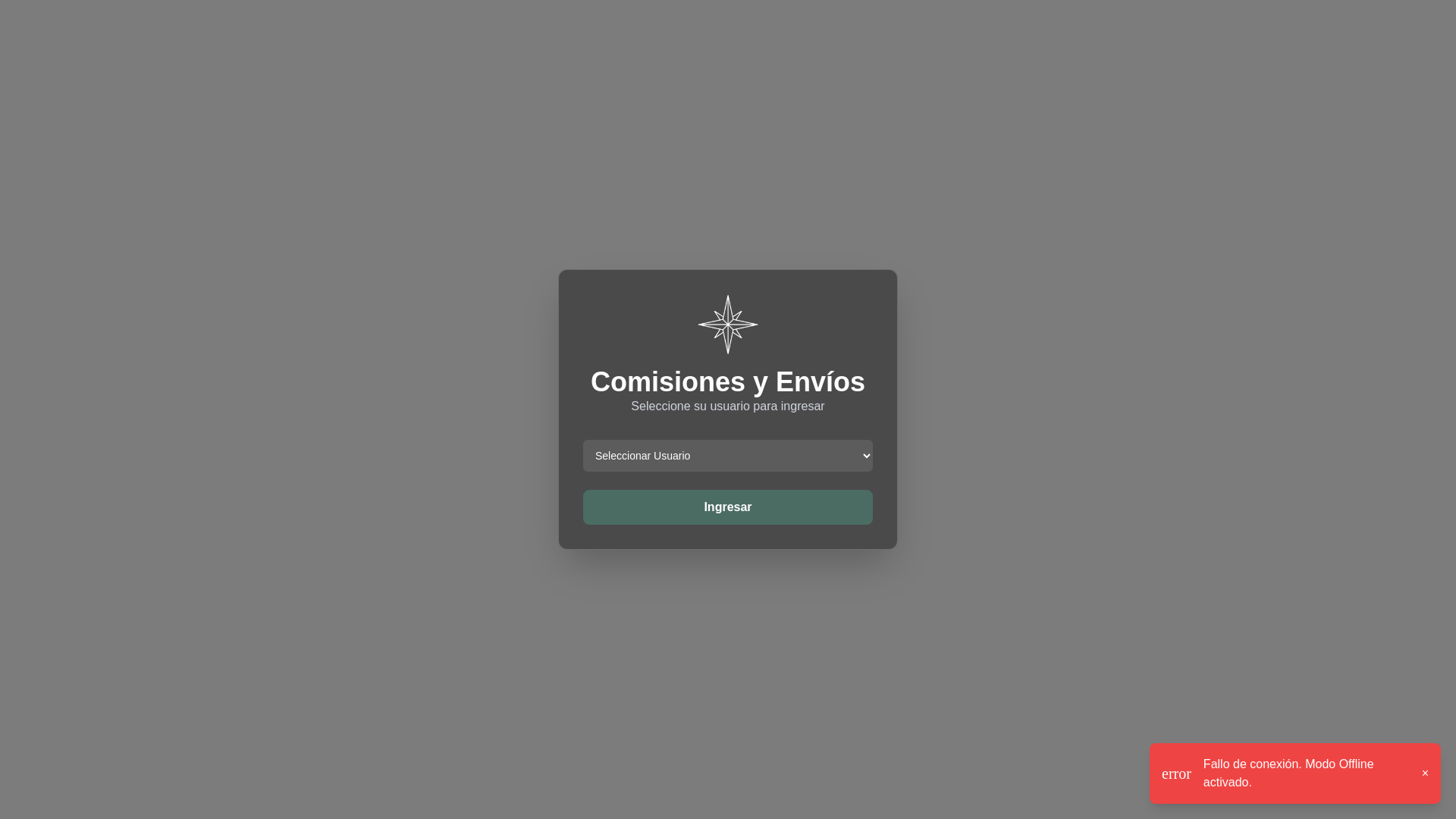 website screenshot of https://comisionesyenvios.pages.dev/