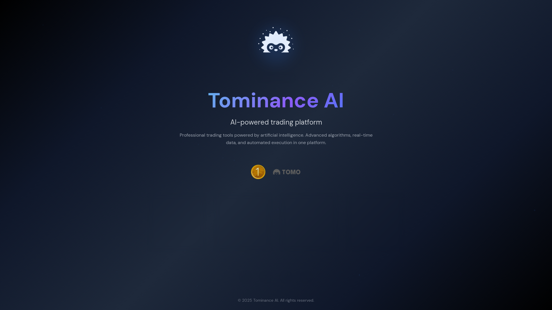 website screenshot of https://tominance.ai/