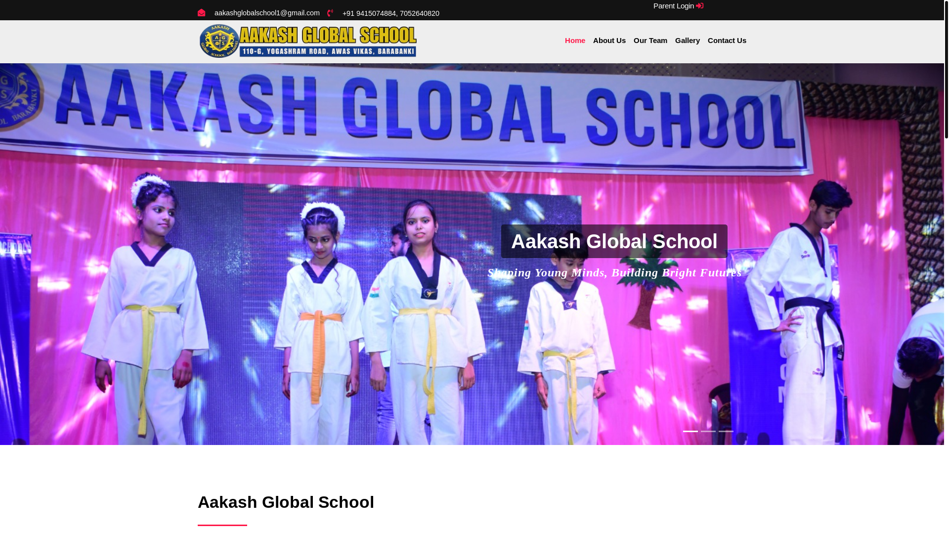 website screenshot of https://aakashglobalschool.co.in/