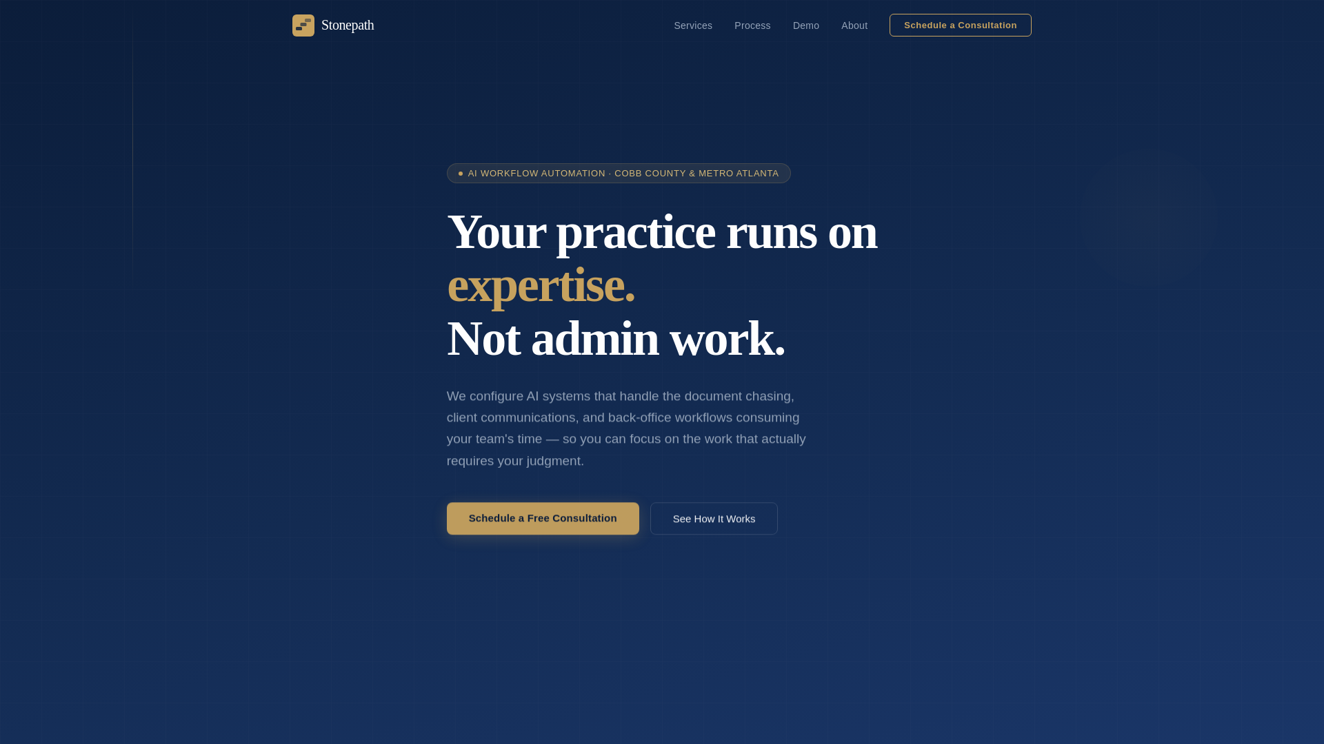 website screenshot of https://stonepath.ai