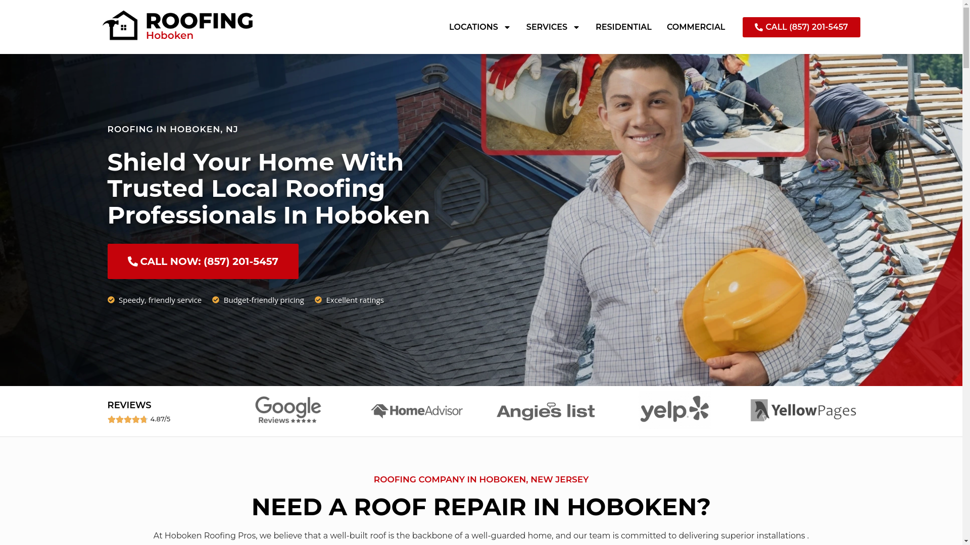 website screenshot of https://hobokenroofingpros.com/