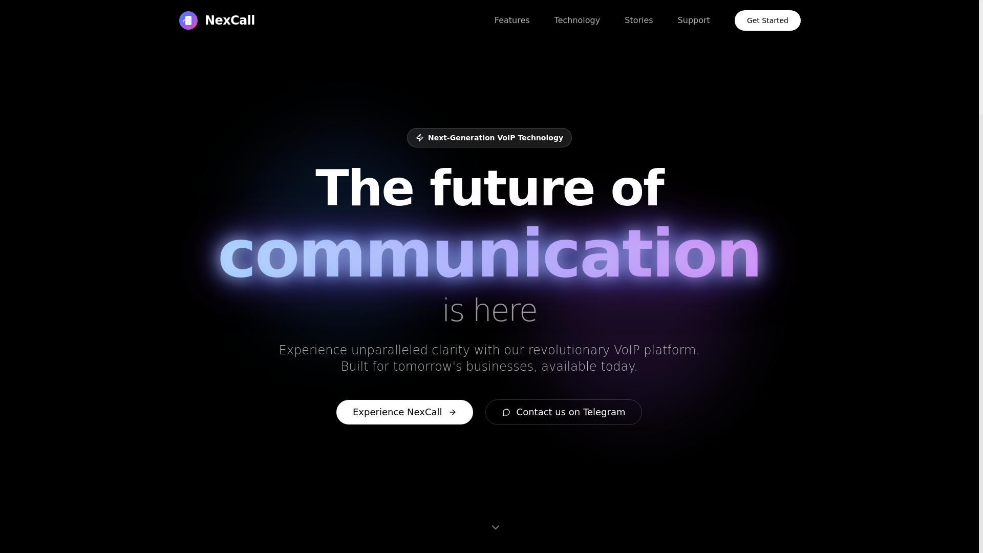 website screenshot of https://voxacall.me/