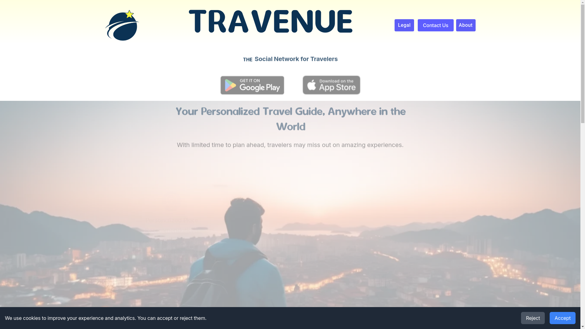 website screenshot of https://travenue-website.pages.dev/