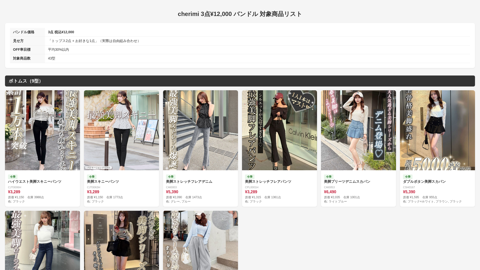 website screenshot of https://cherimi-bundle-list.pages.dev/