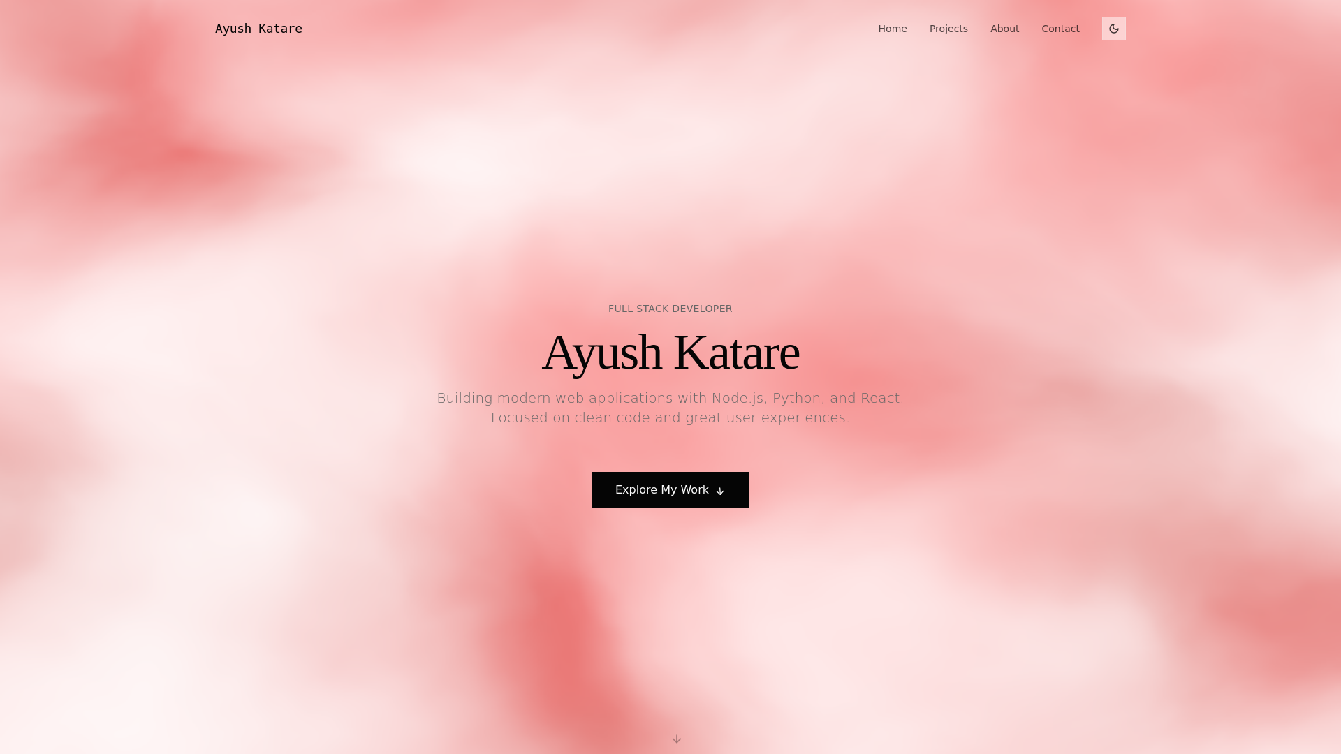 website screenshot of https://katareayush.com/