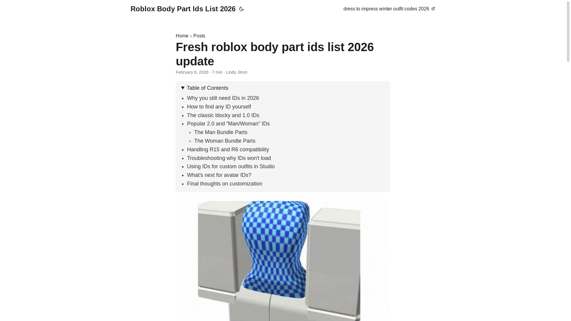 website screenshot of https://roblox-body-part-ids-list-2026.pages.dev/