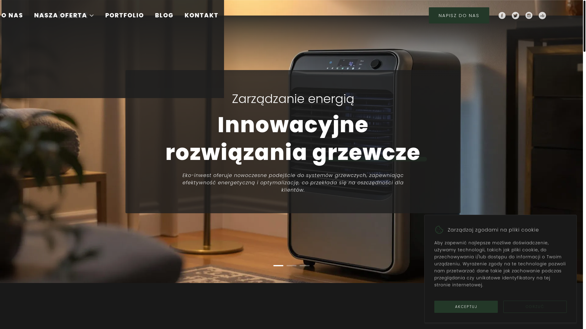 website screenshot of https://ekoinwest.info.pl/