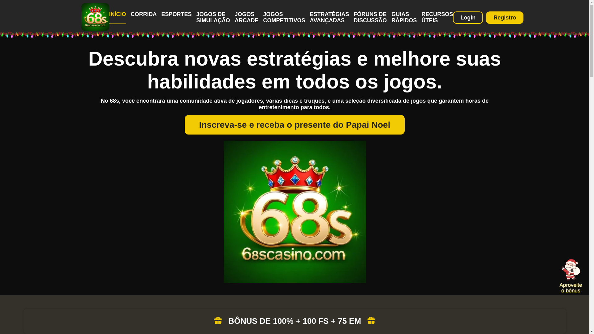 website screenshot of https://68scasino.com/