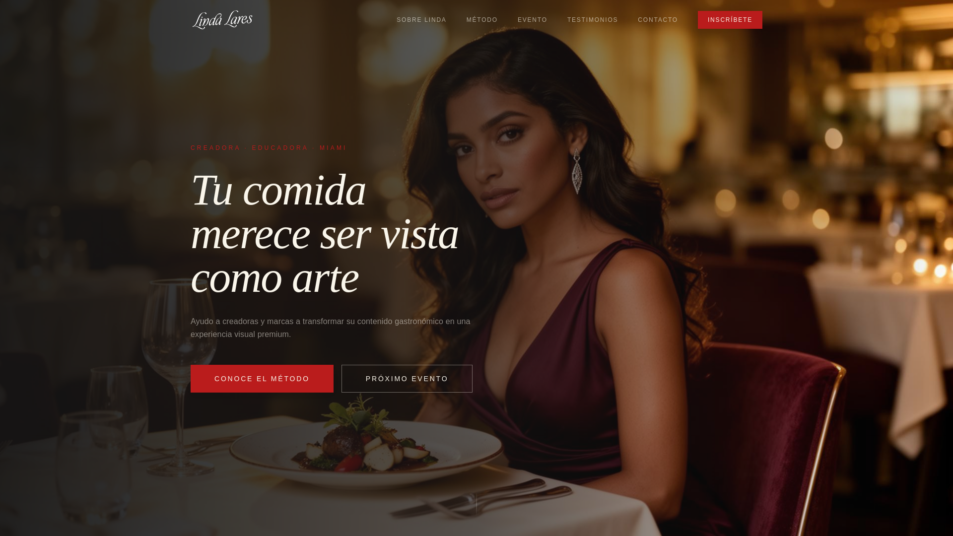 website screenshot of https://lindalares.com/