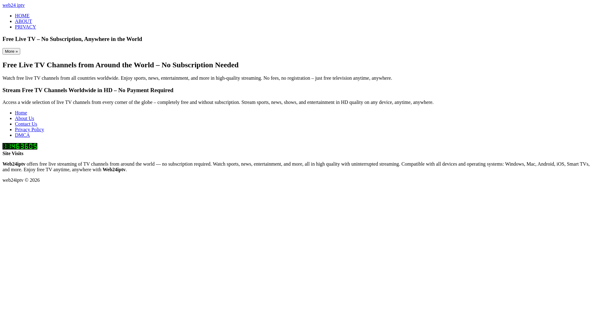 website screenshot of https://web24iptv.online/