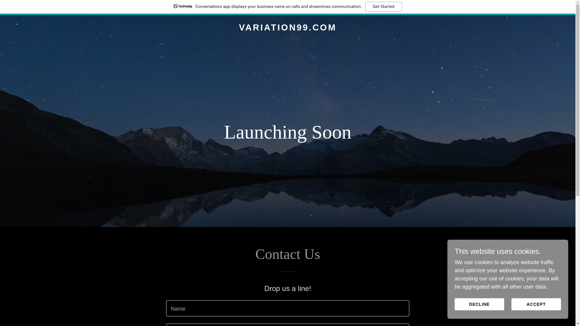 website screenshot of https://variation99.com/