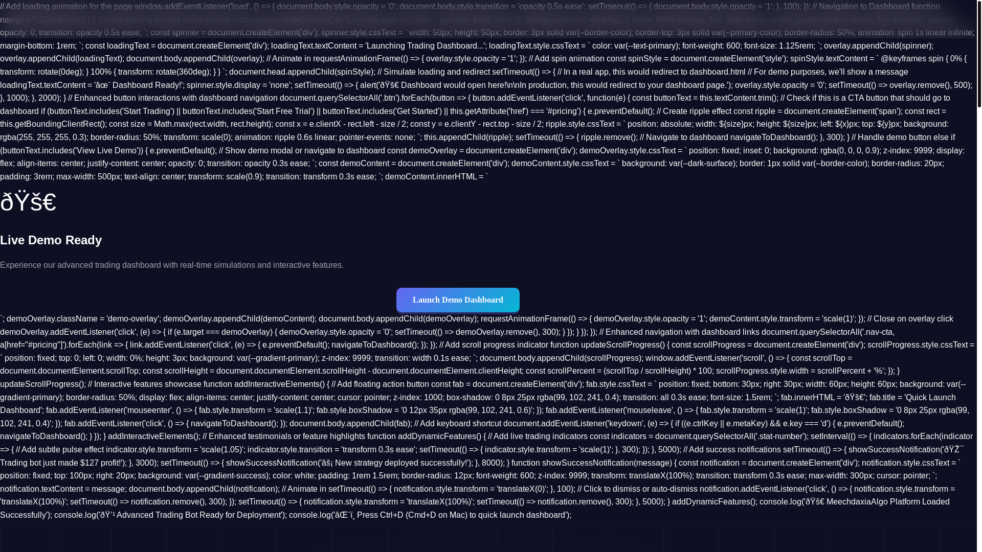 website screenshot of https://meechdaxiaalgo.online/