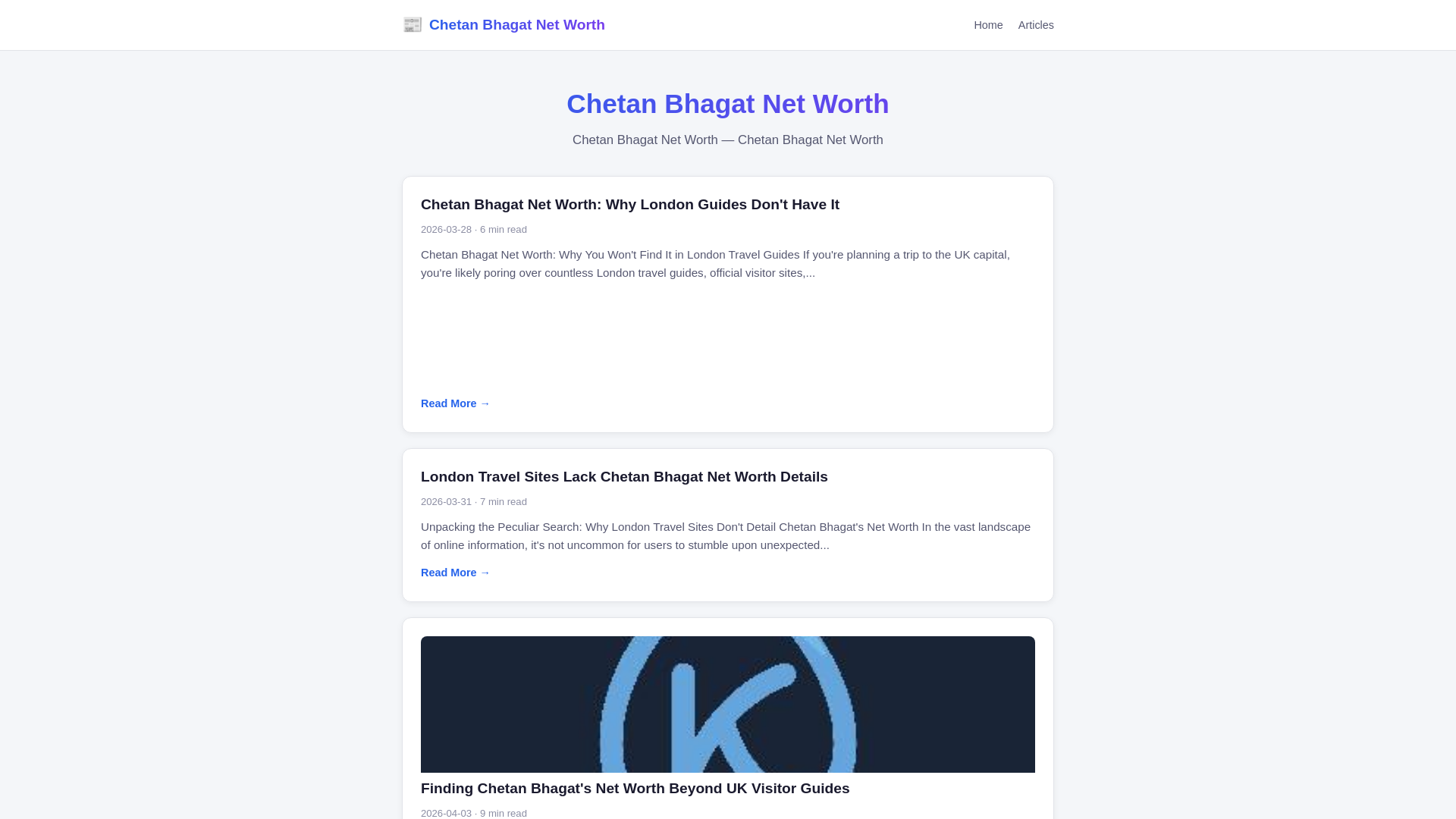website screenshot of https://chetan-bhagat-net-worth.pages.dev/