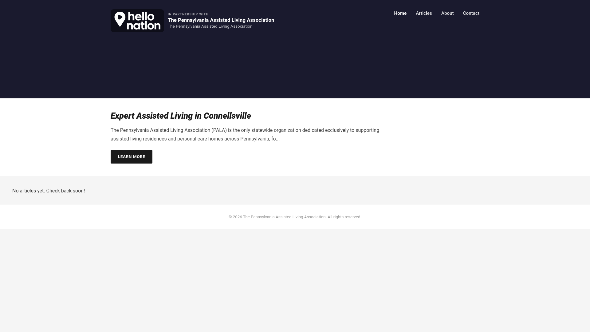 website screenshot of https://personalcareexpertinconnellsville.org/