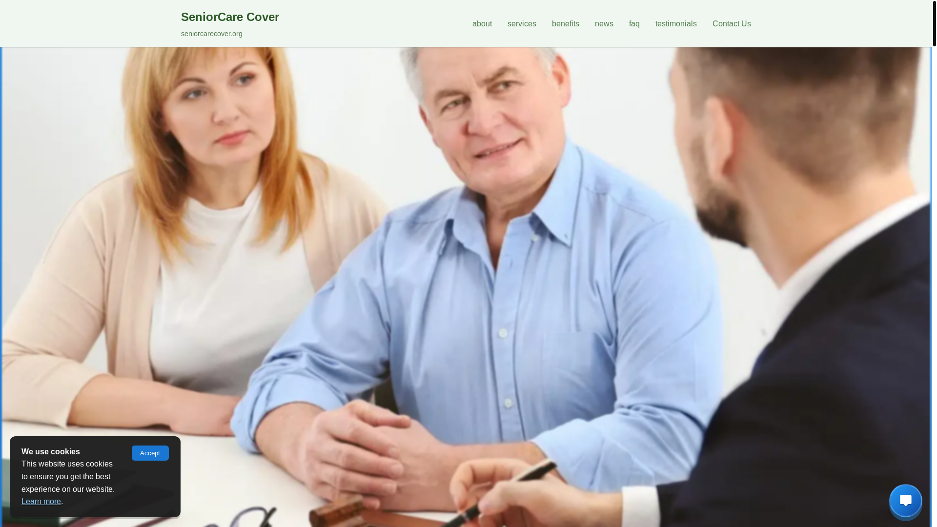 website screenshot of https://seniorcarecover.org/