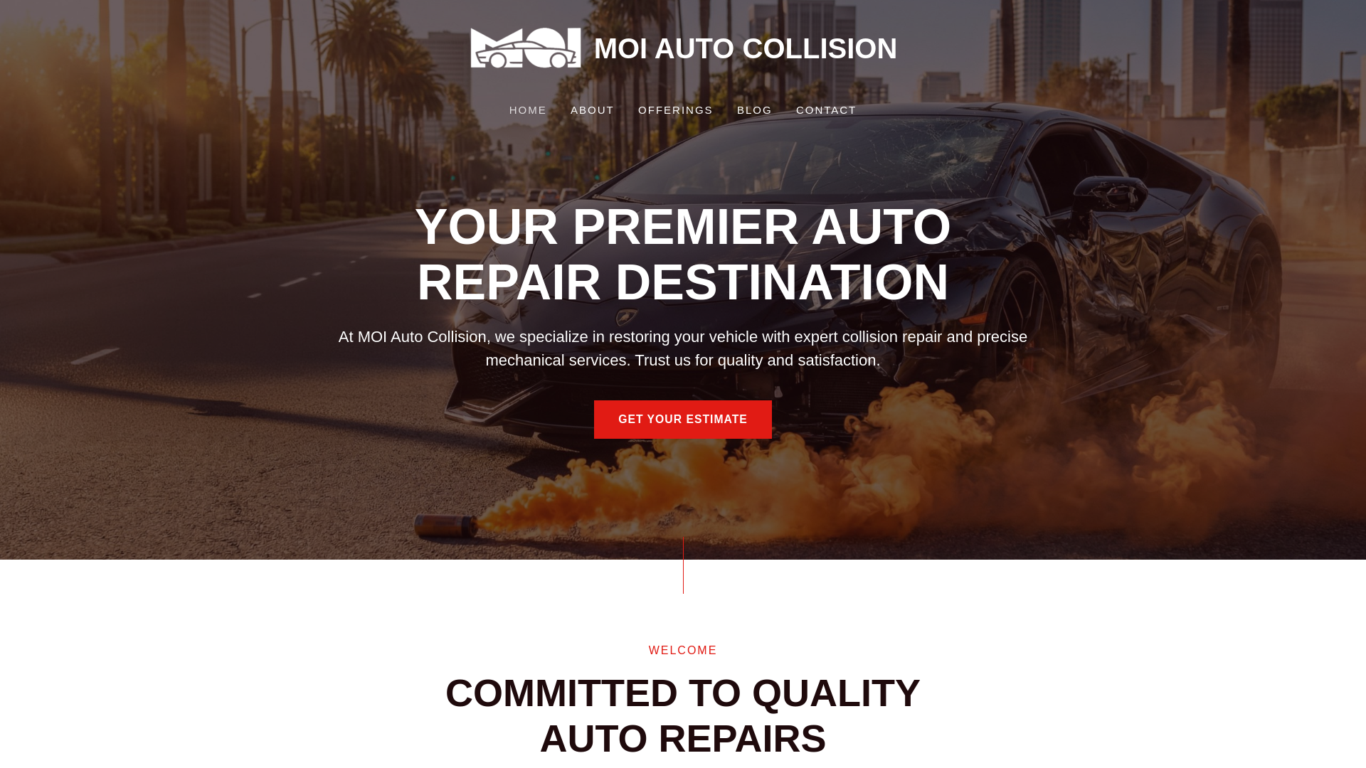 website screenshot of https://moiautocollision.com/