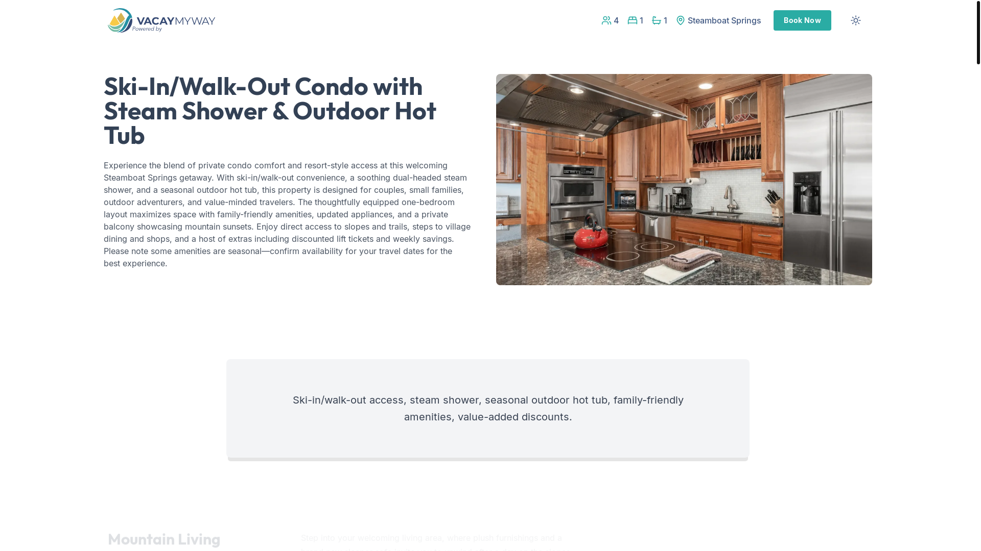 website screenshot of https://rushvalley.vacations/