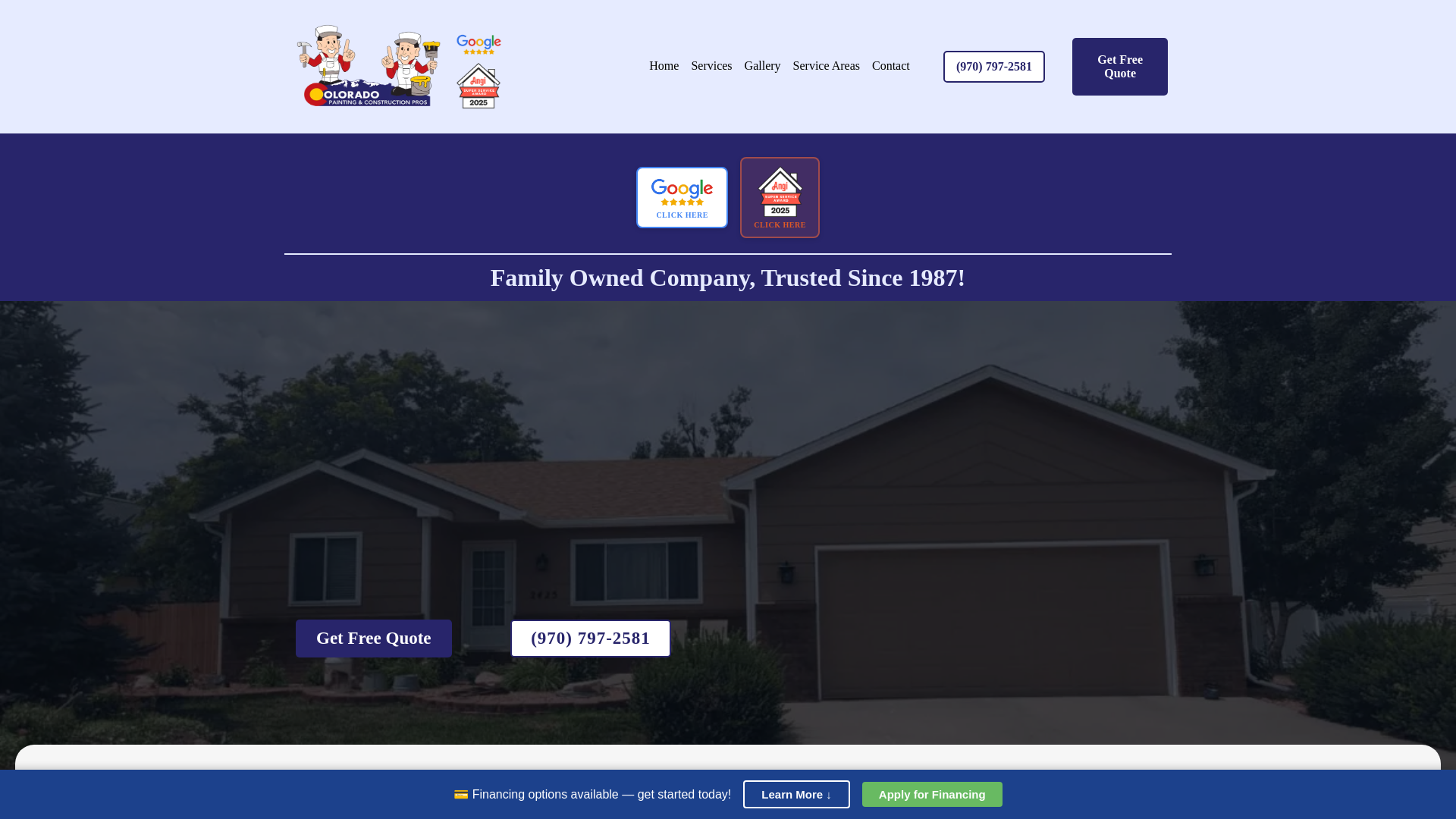 website screenshot of https://recpandcprosservice.co/