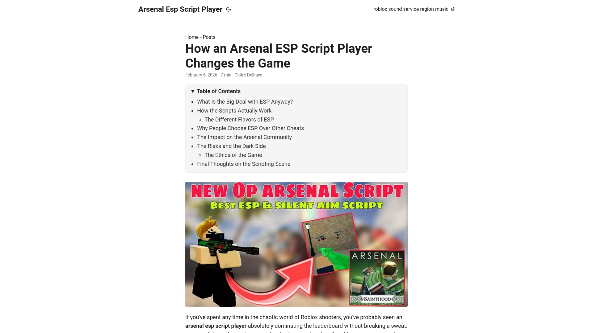 website screenshot of https://arsenal-esp-script-player.pages.dev/