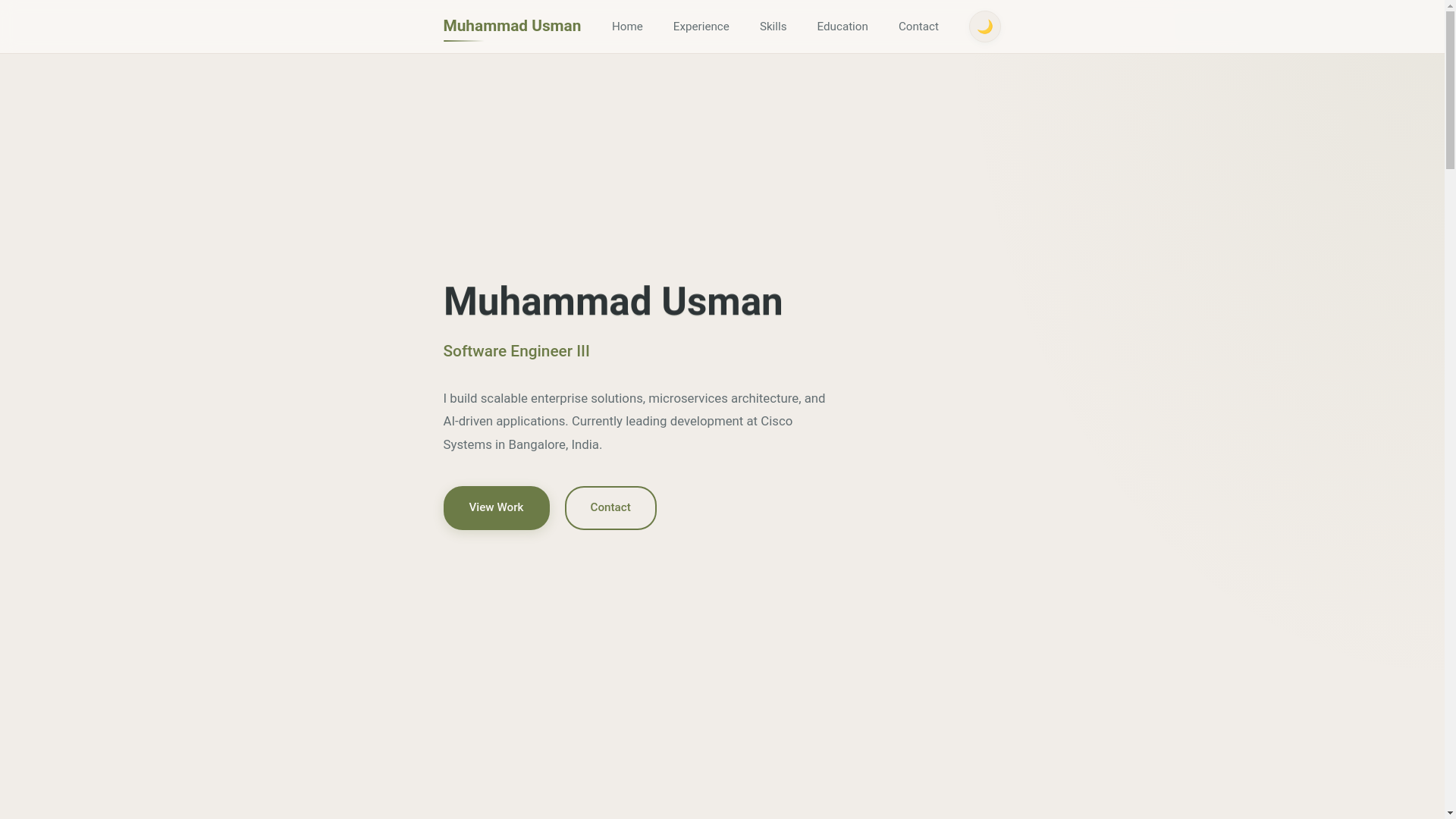 website screenshot of https://musman.dev/