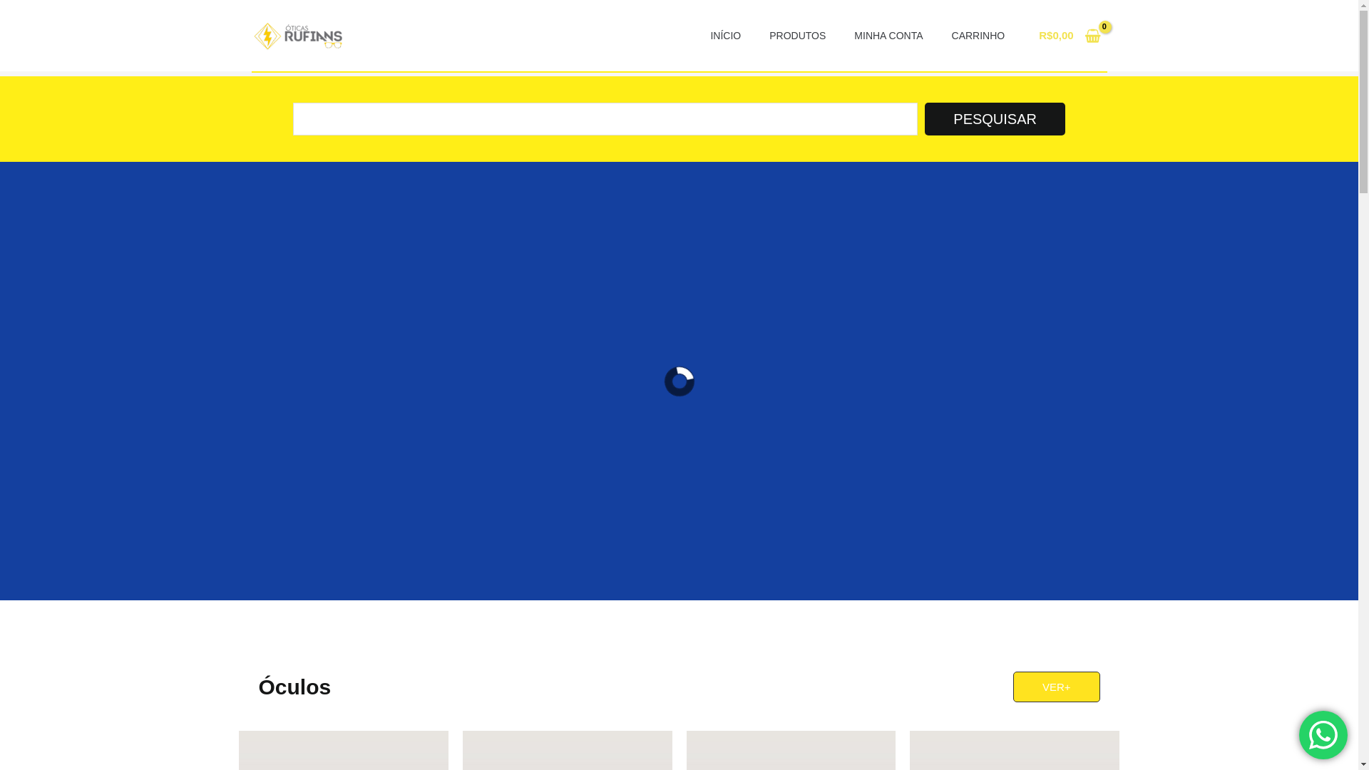 website screenshot of https://oticasrufians.com.br/