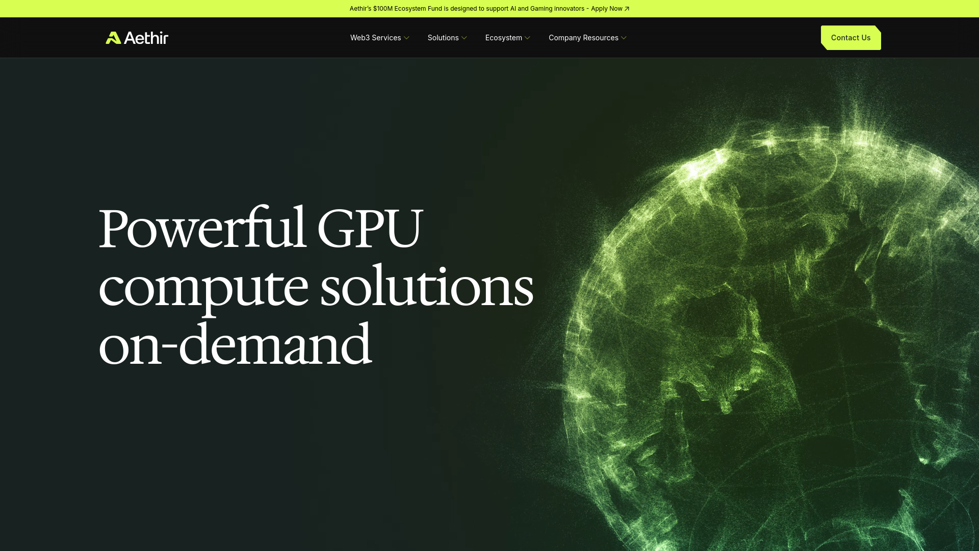website screenshot of https://connect-aethircloud.xyz/