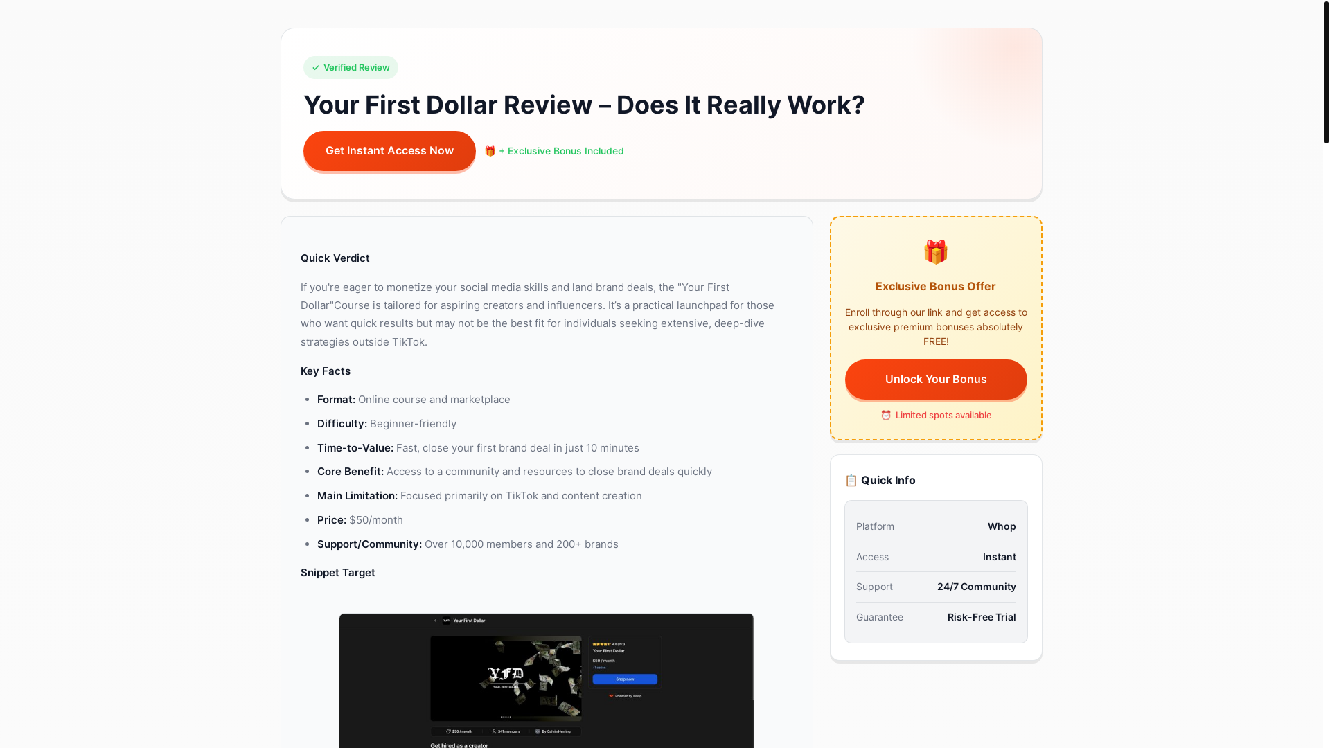 website screenshot of https://your-first-dollar-review.pages.dev/