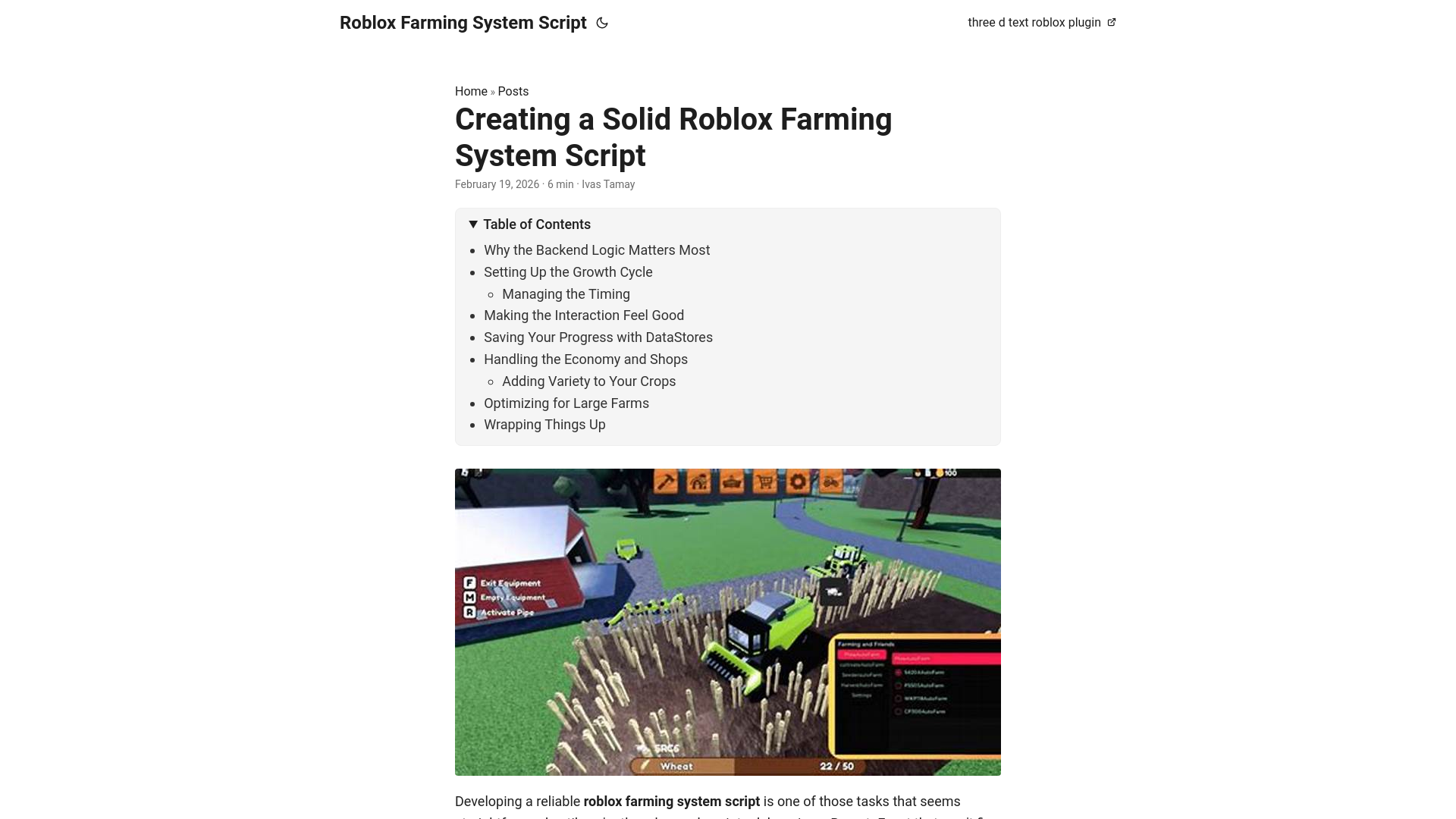 website screenshot of https://roblox-farming-system-script.pages.dev/